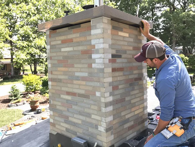 Broadview Heights Chimney Sweep completing a modern chimney remodel in Broadview Heights, OH