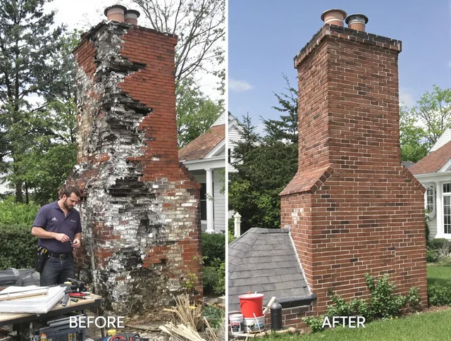 Broadview Heights Chimney Sweep performing a full chimney restoration in Broadview Heights, OH