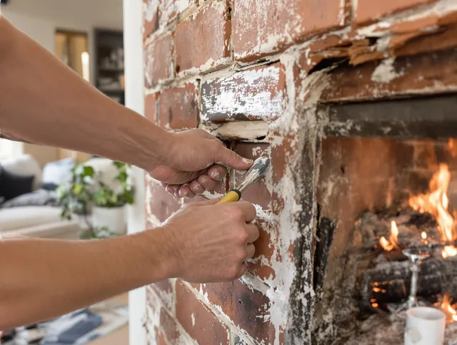 Routine fireplace repair by Broadview Heights Chimney Sweep in Broadview Heights, OH
